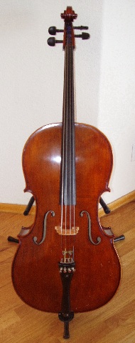 4/4 Klaus Grisler German cello, hard-shell case, cello stand, bow